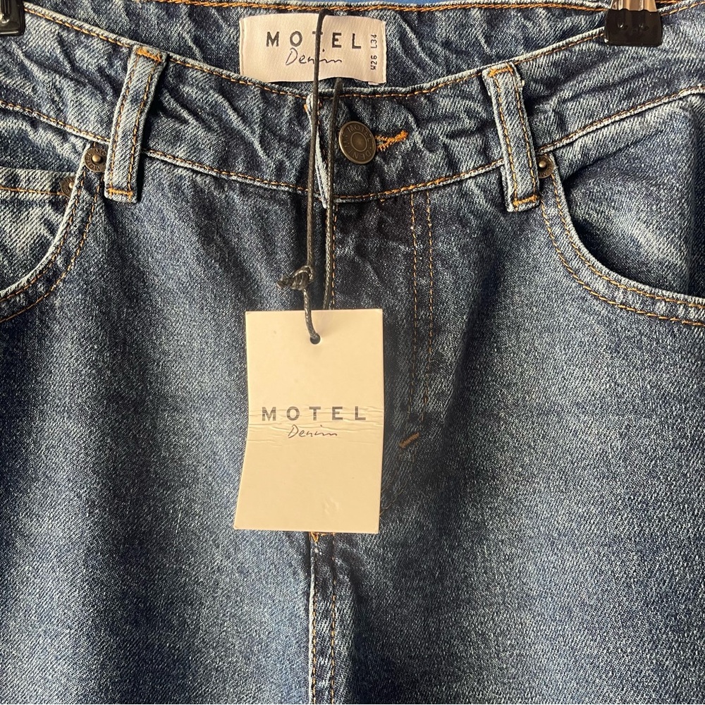 Motel Rocks Blue Flare Jeans - Picture 4 of 7